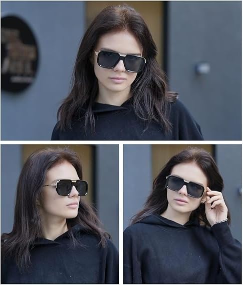 Image of Dervin UV Protected Polarized Square Sunglasses for Men and Women