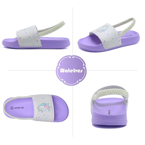 Image of WateLves Toddler Boys Girls Slides Sandals for Swim Beach Kids Water Shoes Casual Summer Slippers