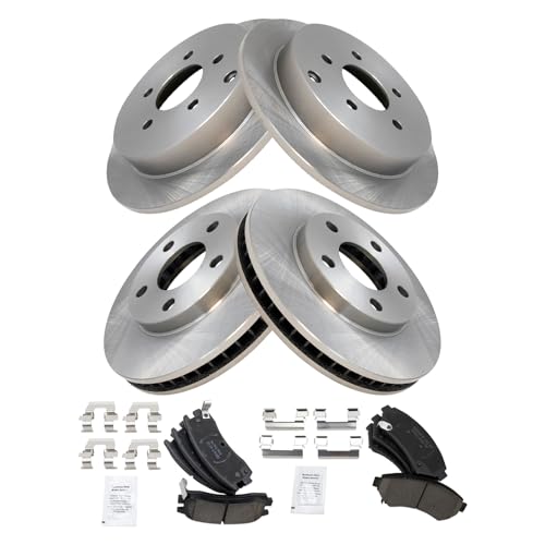 Image of TRQ Front and Rear Brake Pad and Rotor Set Ceramic | For 2002-2004 Pontiac Montana