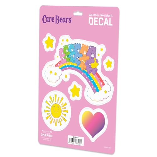 Image of Care Bears Rainbow Adhesive Vinyl Decal Pack