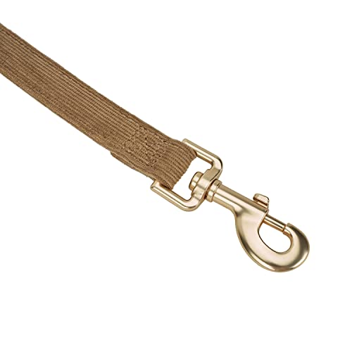 YUDOTE Weiche Cord-Hundeleine Klein,1.5x150cm,Kaffee-Braun
