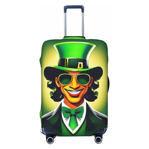 Happy St Patrick's Day Luggage Covers For Suitcase Approved,Suitcase Cover Protector Fit 18-32 InchLuggage, Large
