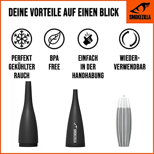 Smokezilla Shisha Ice Bazooka I Shisha Eis-Mundstück passend für alle üblichen Silikonschläuche I Hochwertiges Eis… – Bild 3