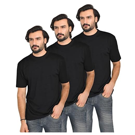 FULL TIME SPORTS 3-pack lång t-shirt för män, 3-pack – svart, L
