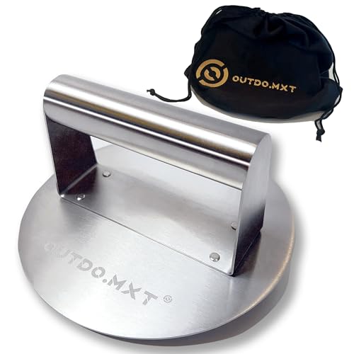 OUTDO.MXT Burger Press Burger Smasher for Blackstone Griddle Stainless Steel 6.2