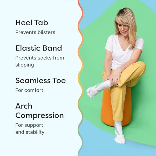 ZenToes Padded Bunion Relief Socks for Women and Men, Big Toe Separator, Built-In Bunion Protector, Moisture Wicking - 1 Pair3