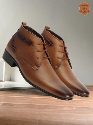 Image of Carlton London Men's Leather Lace-Up Chukka Boots