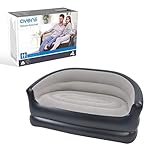 Avenli Deluxe 2 Person Inflatable Sofa Couch/Flocked Finish/Durable Vinyl Material/Easy 2 Minute Inflation/Flat Folding Storage/ 98139, Gray (packing may vary)