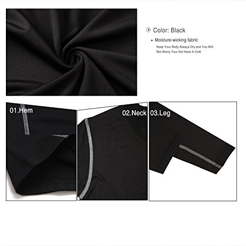 LANBAOSI Boys&Girls Long Sleeve Compression Soccer Practice T-Shirt2