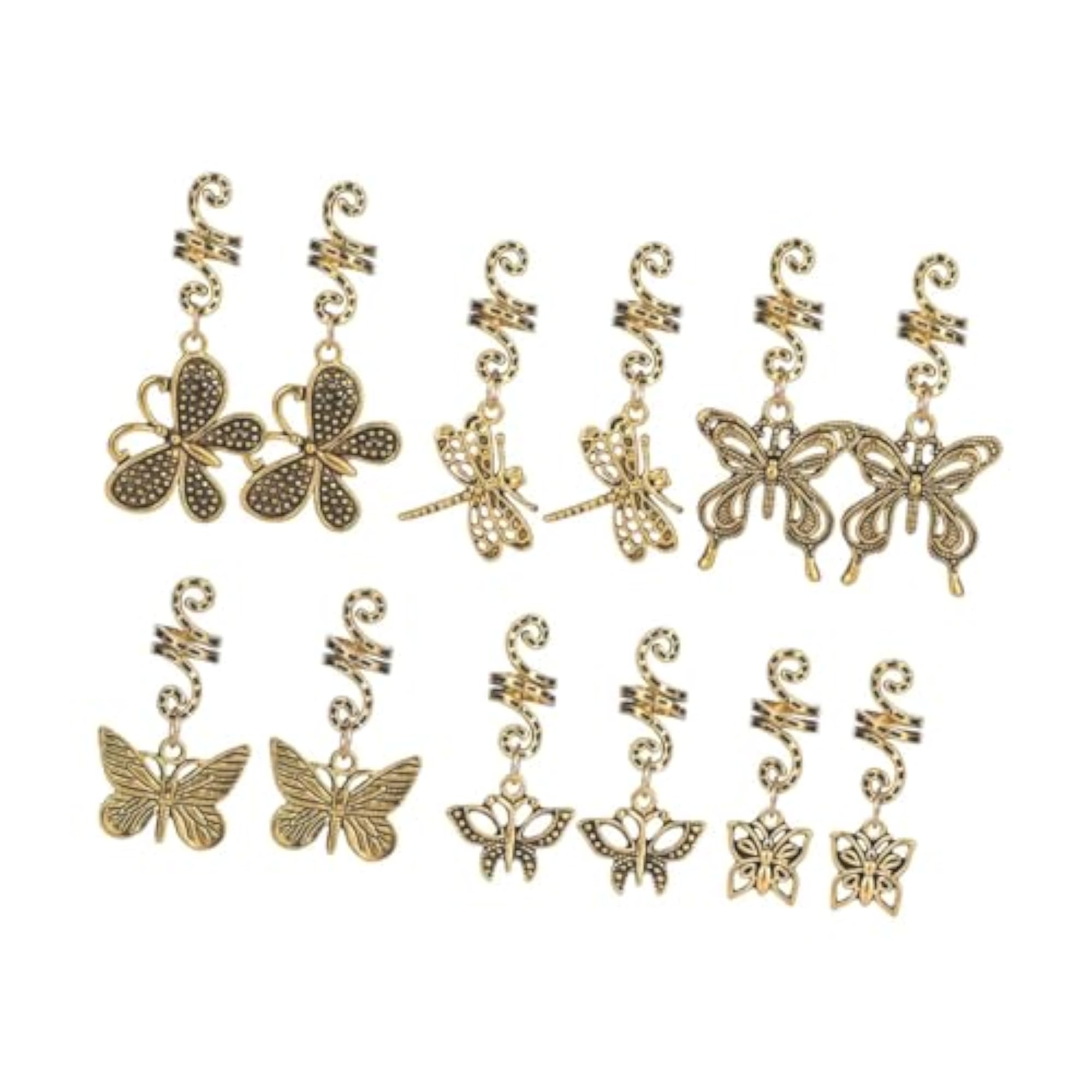 12Pcs Hair Rings for Braids Hair Jewelry Dreadlocks Beads