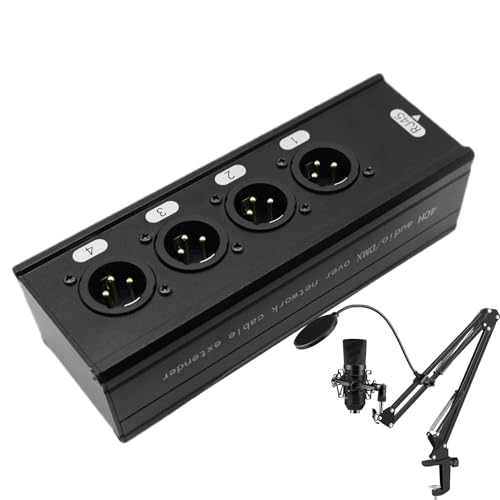 Boîtier répartiteur audio 4 canaux en aluminium robuste pour signal RJ45 stable et rapide
