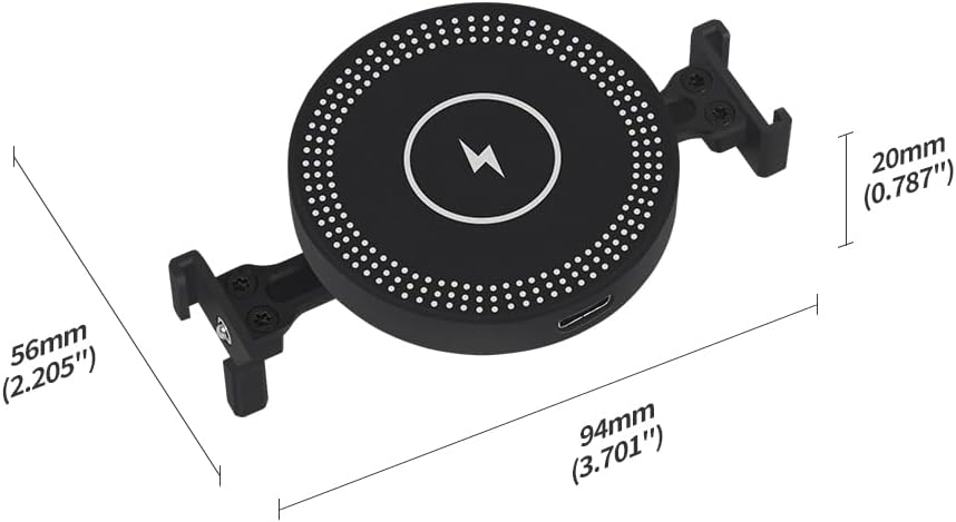 Magnetic Phone Holder 15W Charger Base Cold Shoe Mount 1/4 Hole for Cell Phone Stand Tripod Accessories (Type B,Black) image 2