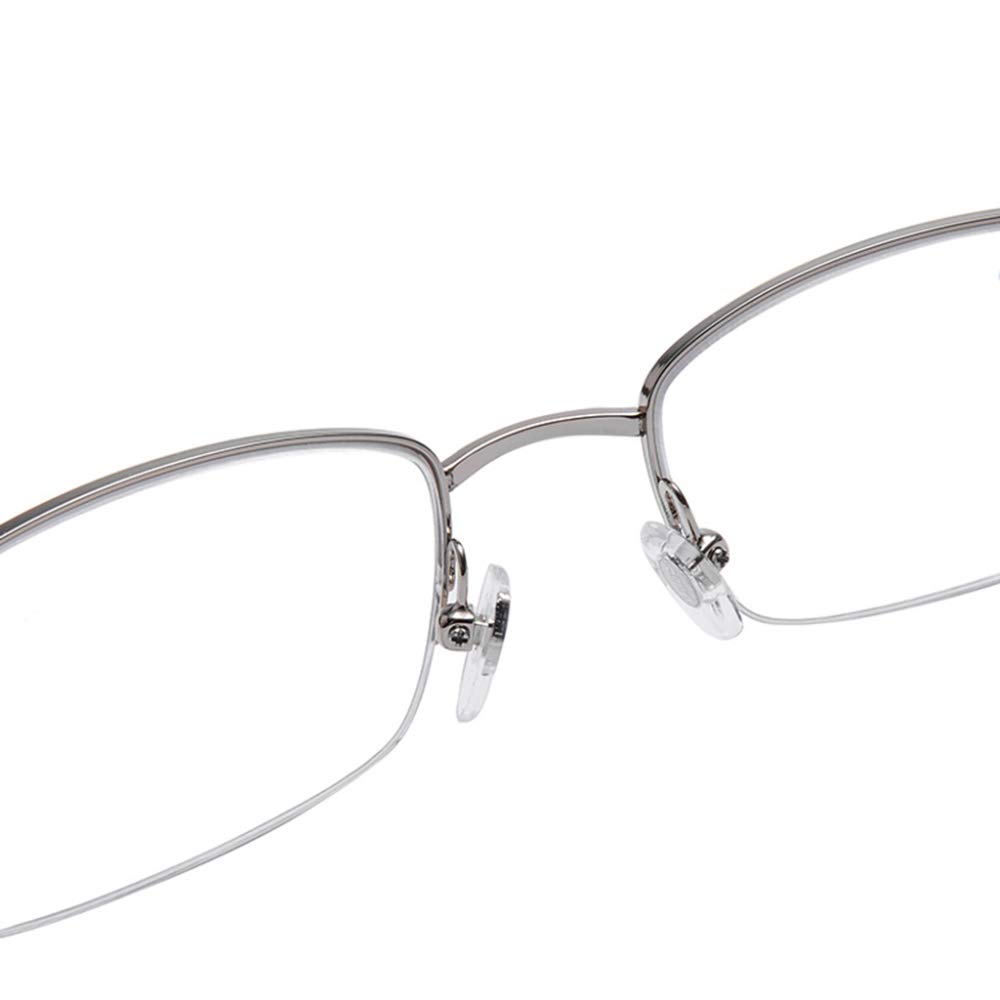 Hochauflösende Anti-Blaulicht-Anti-Ultraviolett-Lesebrillen, versilberte 0,4-Unzen-Rahmen, Brillen mit achtschichtigen beschichteten Gläsern Licht/Silber / 2.00