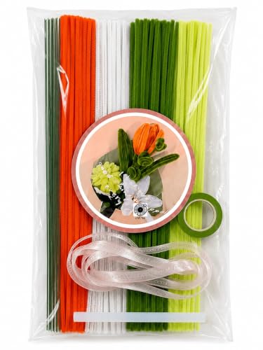 Image of TRAIS-100 PCS Pipe Cleaners, Chenille Stems for Crafts, Fuzzy Craft Pipe Cleaners, Soft Flexible Bendable Sticks for DIY Art Supplies, Kids Crafts, School Projects (1, OLIVE MIX)