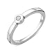 Produktbild MIORE Solitär Damen Ring | Diamant Ring | 925 Sterling Silber | mit echtem Diamant von 0,05 Karat | hautfreundliche Verlobungsring Silber | Damen Schmuck vom Juwelier