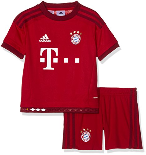adidas Fc Bayern Munich Domicile Ensemble manches courtes Garçon Fcb True Red/Craft Red/Fcb True Red/Craft Red FR :2- 3 ans (Taille Fabricant : 98)