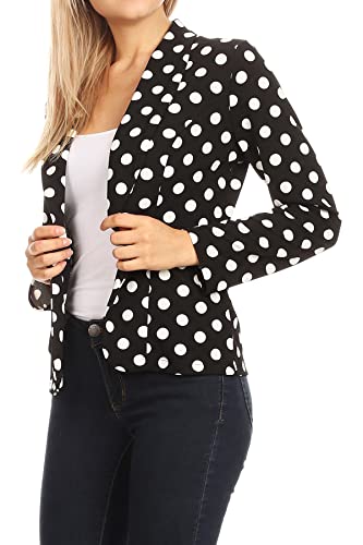 Women's Casual Office Work Wear Long Sleeve Fitted Open Blazer Jacket4