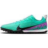 Nike Mercurial Vapor 15 Pro Turf Low-Top Soccer Shoes (DJ5605-300, Hyper Turquoise/Black/White/Fuchsia Dream) Size 9