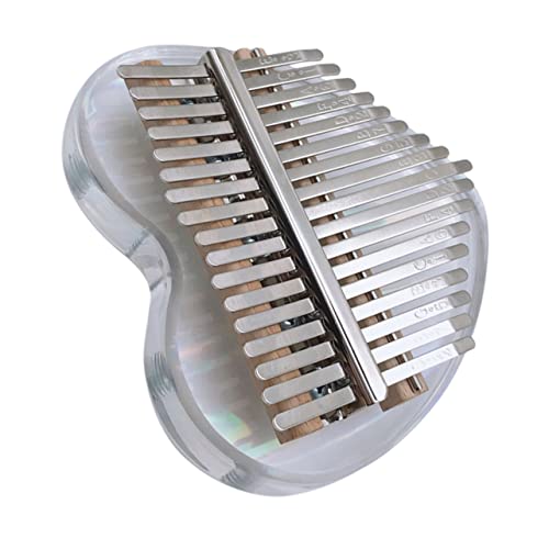 Toddmomy Mini Crystal Kalimba Piano 17-key Acrylic Musical Instrument Finger Piano for Family Friends and Lovers