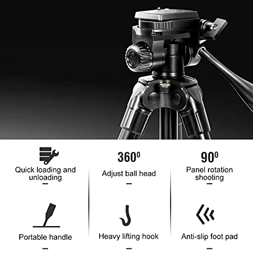 Stativ 360 Grad Drehbar, Ultrastabiles Professionelles Kamerastativ, Robuste Aluminiumlegierung, Kompatibel mit… – Bild 8