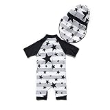 BONVERANO Baby Boys Swimsuit, Toddler Bathing Suit, Short-Sleeve Zipper One Piece Swimwear with UPF