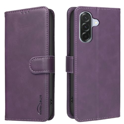 nincyee Samsung Galaxy S25 FE�p�t���b�v�P�[�X�A�J�[�t�X�L���O���C���p�^�[�� ���n �v���~�A��PU���U�[�E�H���b�g�P�[�X�J�o�[ RFID�ی� �p�[�v��