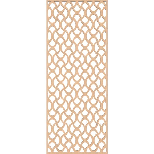 Image of Resort Decorative Pierced Fretwork Wood Wall Panels, 17 3 /8 inchW x 44 3 /8 inchH x 3 /8 inchT, Hickory