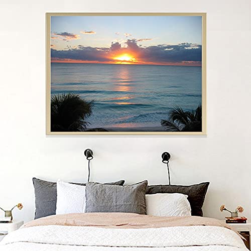 Art de Diamant de Bricolage 5D Soleil de plage | Idée Cadeau Arts Artisanat