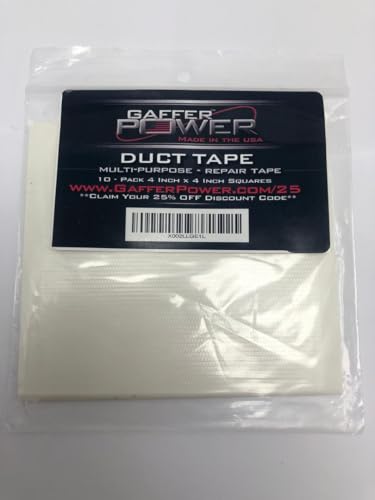 Image of Gaffer Power Transparent Duct Tape - Heavy Duty, Weather-Resistant | 4 inch x 4 inch Clear Tape for Patching, Sealing, Repairs & Mounting | Ideal for Home, Commercial & Industrial Use