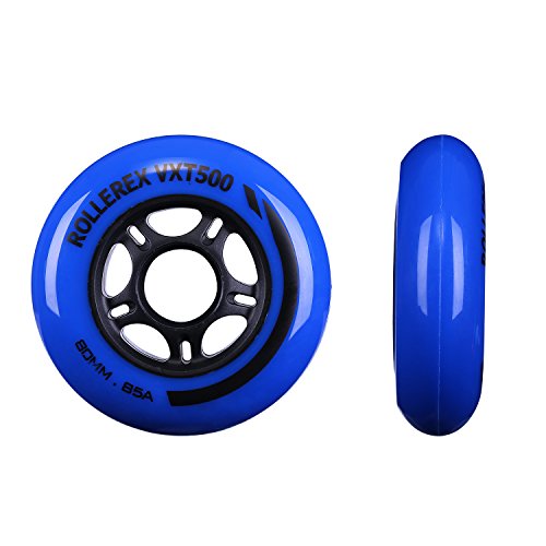 Rollerex Vxt500 Inline Skate Wheels (8-Pack) (Various Size & Color Options Available) (Deep Sea Blue, 80Mm) -Indoor Outdoor- Intended For Roller Blade Wheel Replacement #TOP2