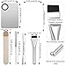 KFHENSOMR 6pcs Professional Makeup Spatula Korean Set Stainless Steel Makeup Palette Acrylic Cosmetic Palette Foundation Spatula Reusable Beauty Tools for Facial Cosmetic Nail Art Pigment Blending