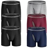IGOLUMON Paquete de 6 Boxer Hombre de Ropa Interior Bóxers Ajustados Calzones de Bambu Calzoncillos Transpirable
