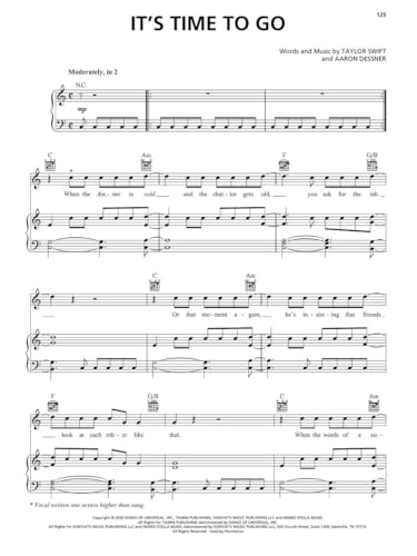 taylor swift - evermore pianovocalguitar songbook  17 songs from the album arranged  sheet music for beginners and advanced players  music book for students teachers and fans