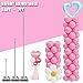 DECOJOY Balloon Column Stand Set of 2, Adjustable 7 Feet Ballon Arch Stands with Bases for Floor, Tall Baloon Tower Pillar Assembly Kit for Halloween, Birthday, Party Decorations