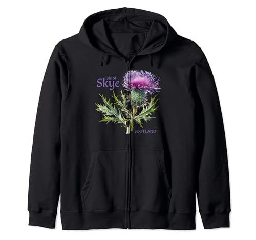 Isle of Skye Scotland Thistle Zip Hoodie -  Utopia Sport Isle of Skye Scotland Shop, 2MSA0TAJRQ1