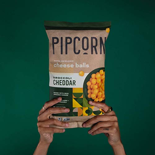 Pipcorn Heirloom Cheese Balls - Broccoli Cheddar, 4.5oz Bags, 4 Pack - Thumbnail 2