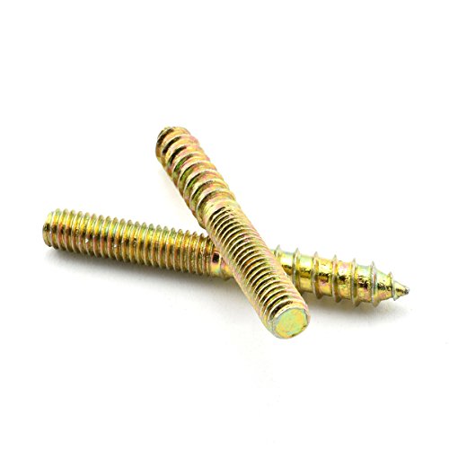 Image of 8 Pack M6x50 Hanger Bolts Double Headed Bolts Self-Tapping Screw 50mm Hanger Bolts for Furniture