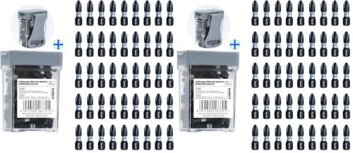 Image of toolant PH2 Phillips Impact Bit Set, 1 Inch, 45-Piece, Magnetic (Pack of 2)