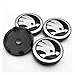 Auto Radnabenkappen 4 stücke 60mm ABS-Kunststoff Hubcap-Abdeckung Logo Auto-Rad-Mitte RIM-Hub-Kappen und Aufkleber kompatibel mit Skoda-Citigo Fabia Scala Octavia Rapid Nabendeckel Wheel Hub Caps