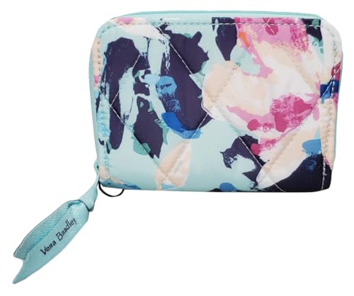 Vera Bradley RFID Small Zip-Around Wallet (Floating Blossoms, One Size)