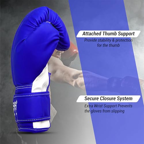 Image of Boxing Gloves - Training Gloves with Hook and Loop Velcro Closure for Long-Lasting Strength and Durability