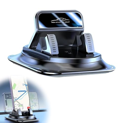 Heyzidu Dashboard Mobile Phone Holder, 360 Degree Rotation Car Phone Holder, Non-Slip Navigation Phone Holder Rotating Car, Universal Suction Cup Fixed Navigation Bracket, for Most Cars (Black)