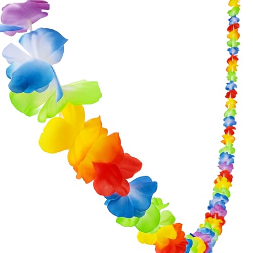 GIFTEXPRESS 36 feet Jumbo Plastic Flower Lei Garland/ Hawaiian Floral Border/ Luau Party Flower Garland/Hawaiian Party Garland/Luau Party Decoration