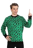 Fun Costumes The Riddler Christmas Sweater for Adults Large Green