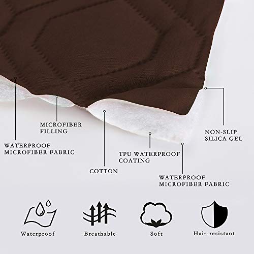 Sunnytex Waterproof Dog Bed Cover Dog Mat Pet Pad Pet Blanket For Couch Sofa Bed Mat Anti-Slip Furniture Protrctor(30"*70",Chocolate) #TOP2