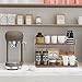 Mug Holder Countertop Coffee Station Organizer, 2 Tier Acrylic Shelf for Coffee Bar Accessories, Multi-Functional Counter Standing Shelf Tea Bags Sugar Condiment Storage Caddy for Kitchen Home Office
