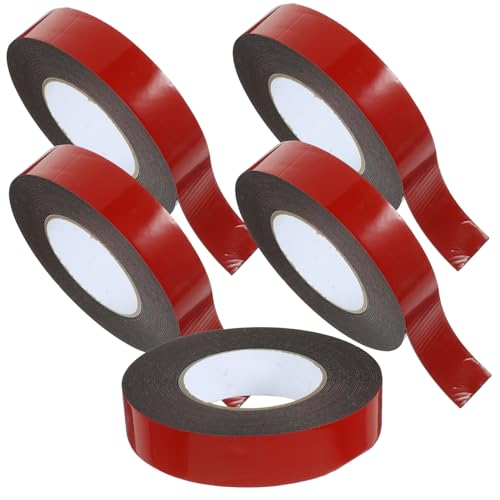 CIYODO Double Sided Tape Heavy Duty 5 Rolls Black High Strength Sturdy for Mounting in Car Auto Home