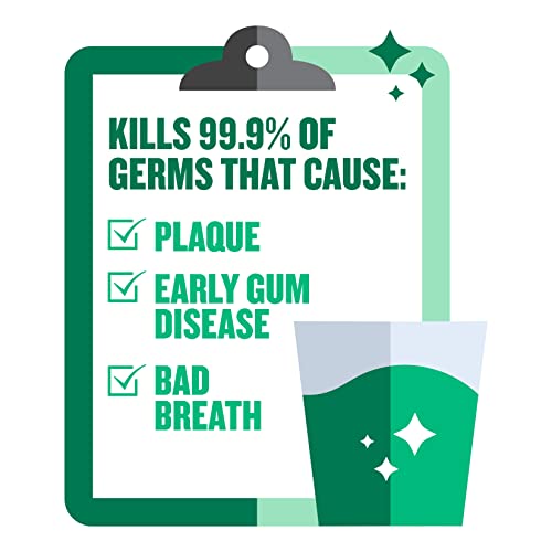 Listerine Freshburst Antiseptic Mouthwash For Bad Breath, Kills 99% Of Germs That Cause Bad Breath & Fight Plaque & Gingivitis, Ada Accepted Mouthwash, Spearmint, 1 L #TOP1