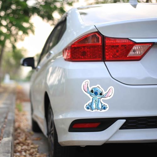 Image of Disney Lilo and Stitch Adhesive Vinyl Decal - Adorable Stitch Sticker for Car - Great Gift Idea