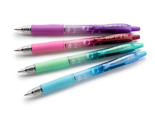 Set de 4 bolígrafos Pilot G2 Bubble gel retráctiles azul tinta miniatura 4